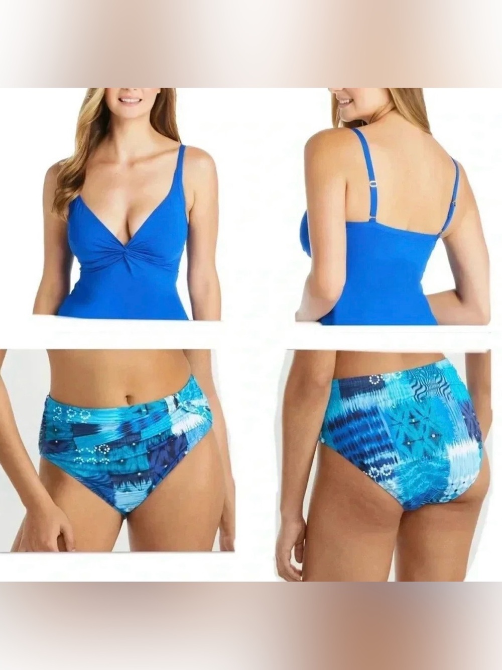 LET'S GET TWISTED D CUP V NECK
TANKINI TOP SIZE 10D BOTTOM SIZE 10